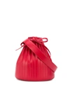 Mansur Gavriel More Mini Pleated Buckets In Red