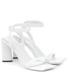 Balenciaga Moon Leather Sandals In White