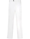 Prada Cropped Straight-leg Jeans In White