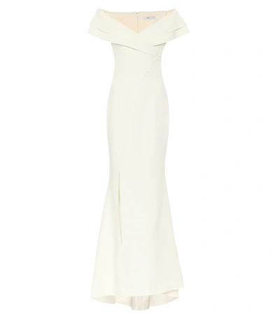 Safiyaa Madison Crêpe Bridal Gown In White