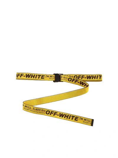 Off-white Classic Industrial Belt In Yellow And Black