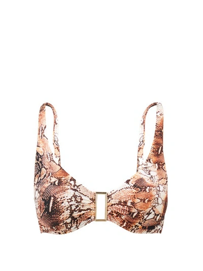 Melissa Odabash Bel-air Snake-print Underwired Bikini Top In Snake