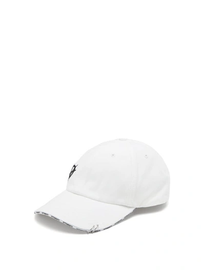 Vetements Anarchy-embroidered Cotton-canvas Baseball Cap In White