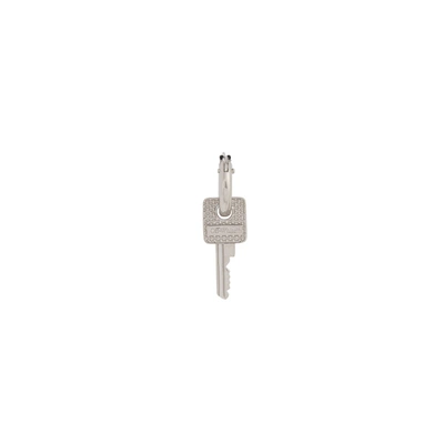 Off-white Small Key Silver-tone Earring