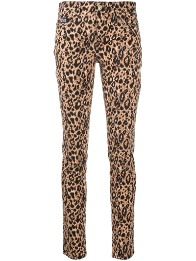 Versace Jeans Couture Leo Print Stretch Denim Skinny Jeans In