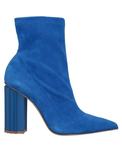 Le Silla Ankle Boots In Bright Blue