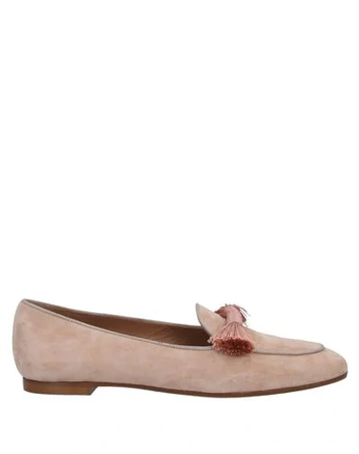 Aquazzura Loafers In Pale Pink