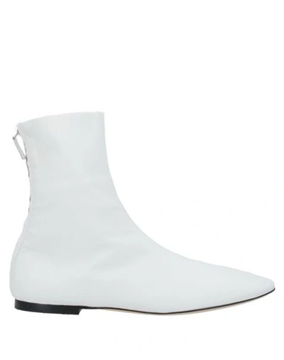 Victoria Beckham Ankle Boots In White