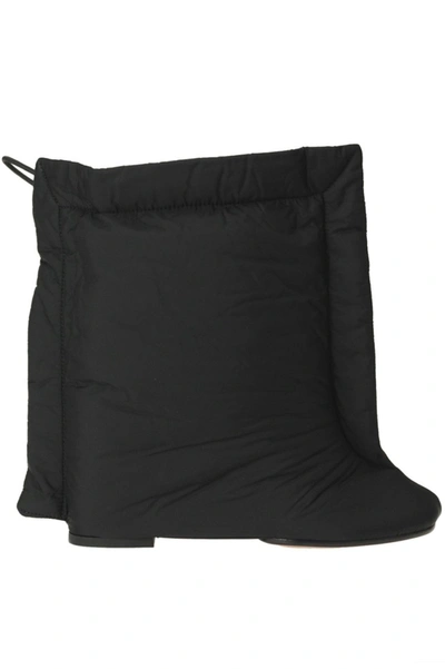 Mm6 Maison Margiela Black Leather Ankle Boots