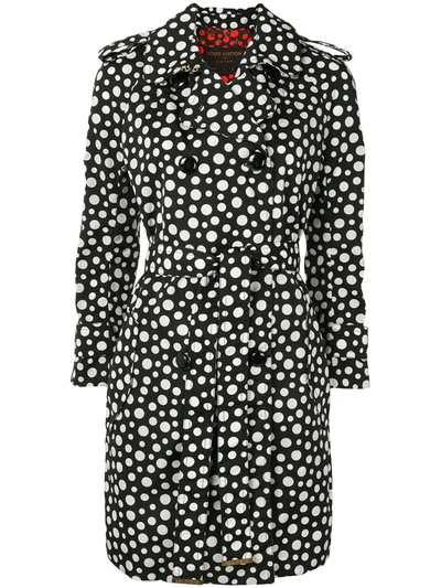 Pre-owned Louis Vuitton X Yayoi Kusama  Polka Dot Trench Coat In Black