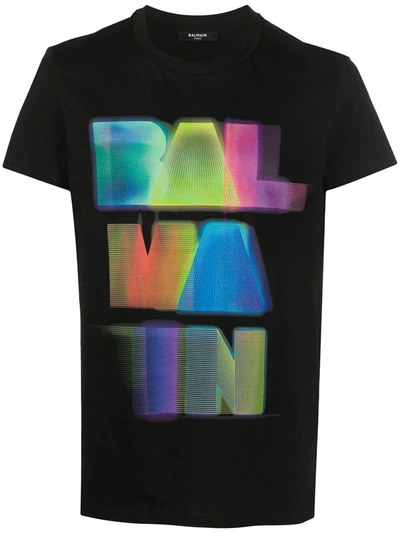 Balmain Printed T-shirt In Black