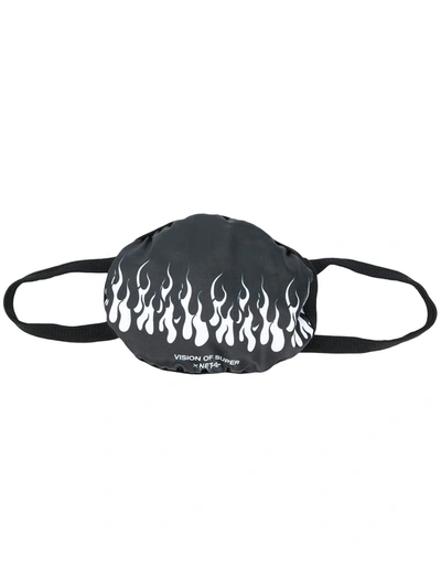 Vision Of Super Double Flame Face Mask In Black
