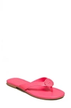 Jack Rogers Women's Rowan Flip Flop Sandals In Neon Pink Leather