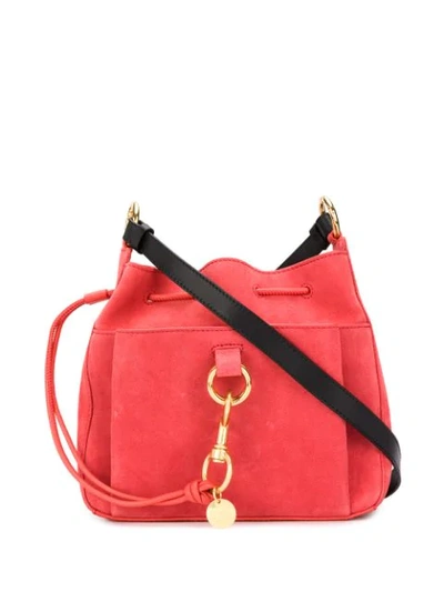 See By Chloé Tony Wooden Pink Suede Shoulder Bag