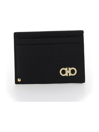 Ferragamo Gancini Credit Card Holder In Black