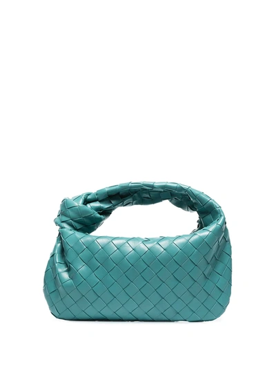 Bottega Veneta Green Jodie Intrecciato Leather Clutch Bag