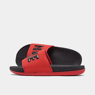 Nike Men's Offcourt Slide Sandals From Finish Line In Black/black/university Red