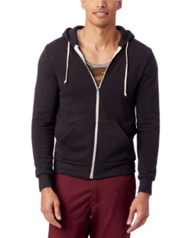 Alternative Apparel Men's Rocky Zip Hoodie In Black