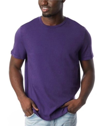 Alternative Apparel Men's Outsider Heavy Wash Jersey T-shirt In Deep Violet