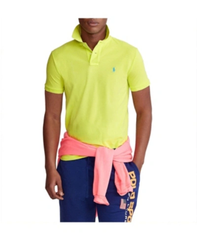 Polo Ralph Lauren Classic Fit Mesh Polo Shirt In Bright Pear