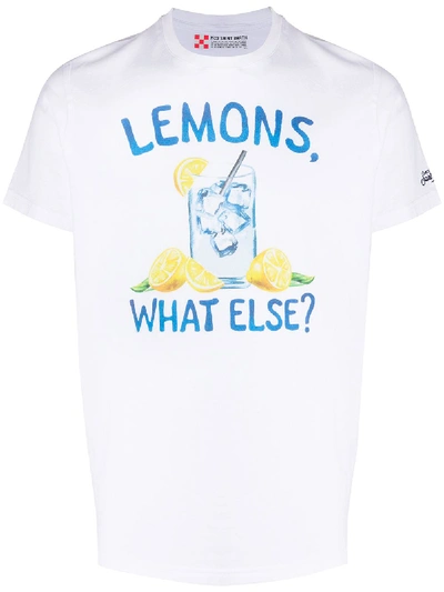 Mc2 Saint Barth Lemons Print T-shirt In White