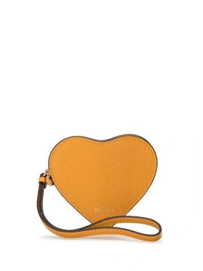 Mulberry Heart Wrist Strap Bag In Yellow