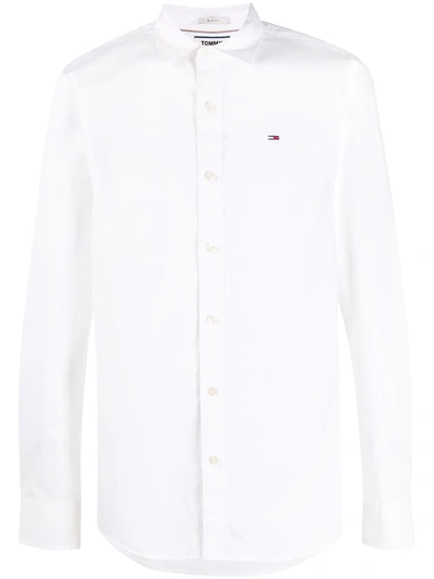 Tommy Jeans Long Sleeved Shirt In White