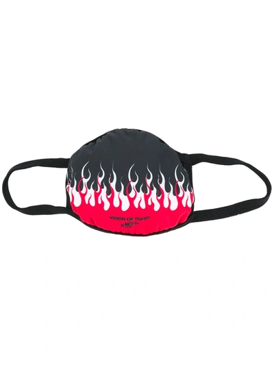 Vision Of Super Double Flame Face Mask In Black