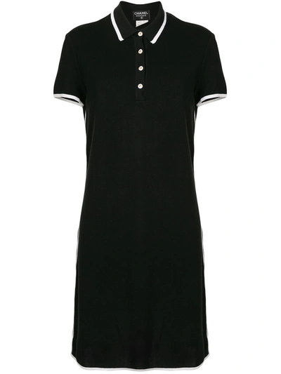 Pre-owned Chanel 1996 Polo Dress In Black