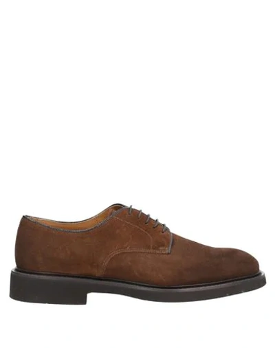 Doucal's Laced Shoes In Cocoa
