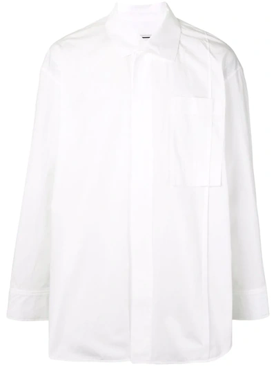 Wooyoungmi Oversized Chest Pocket Shirt In White