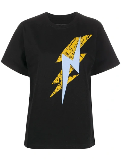 Isabel Marant Lightening Bolt Crew Neck T-shirt In Black