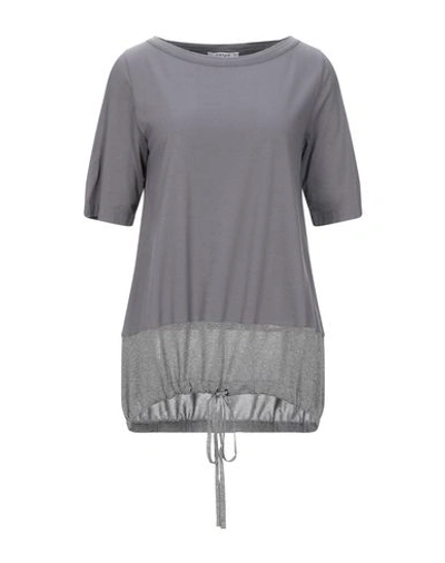 Kangra Cashmere T-shirts In Lead
