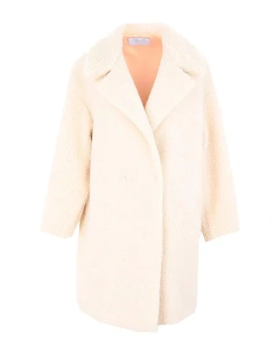 Harris Wharf London Coats In Ivory