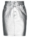 Msgm Denim Skirts In Silver