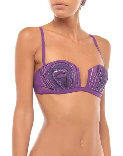 La Perla Bikini Tops In Purple