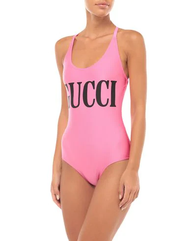 pink gucci one piece swimsuit