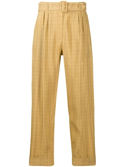 Department Five Belted High-waist Trousers In Neutrals