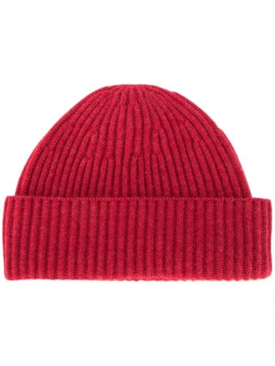Brunello Cucinelli Chunky Knit Beanie In Red