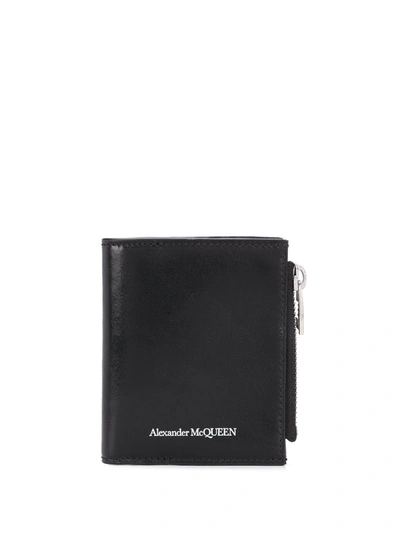 Alexander Mcqueen Logo-print Wallet In Black