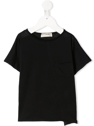 Anja Schwerbrock Kids' Bedo Asymmetric T-shirt In Black