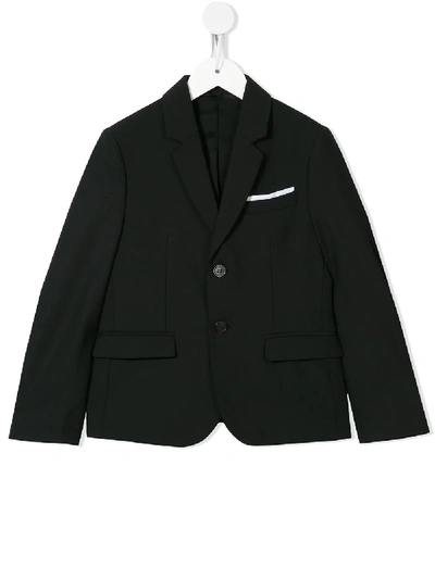 Neil Barrett Kids' Single Breasted Blazer In Black