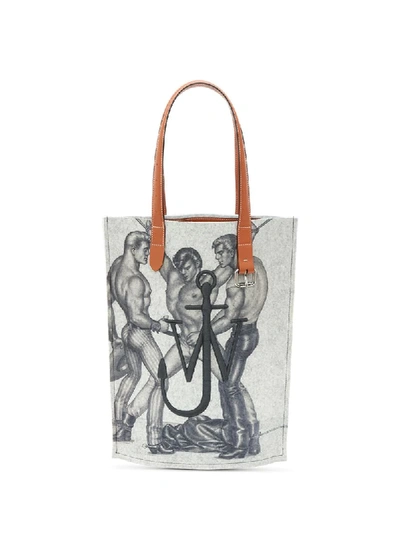 Jw Anderson Tom Of Finland Tote Bag In White