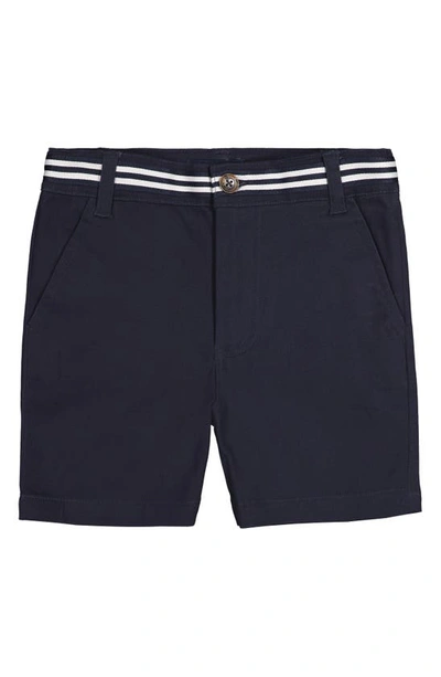 Andy & Evan Kids' Cotton Stretch Twill Shorts In Navy