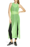 Blanc Noir Taiyo Mesh Tunic In Neon Green