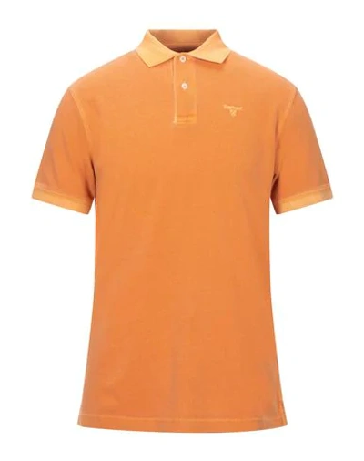 Barbour Polo Shirts In Orange