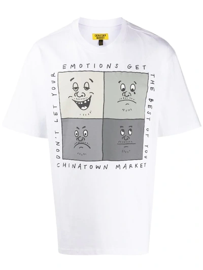 Chinatown Market Emotions White Printed Cotton T-shirt