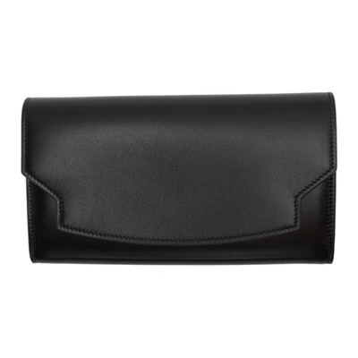 The Row Lady Leather Wallet-on-strap In Black