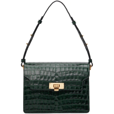Marge Sherwood Green Croc Vintage Brick Bag