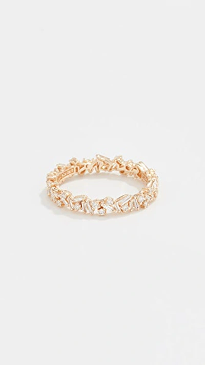 Suzanne Kalan 18kt Yellow Gold Icon Baguette Diamond Ring In Metallic